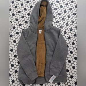 NWT Carters - Zip-Up Jacket - Gray with Brown Lining - Size 8